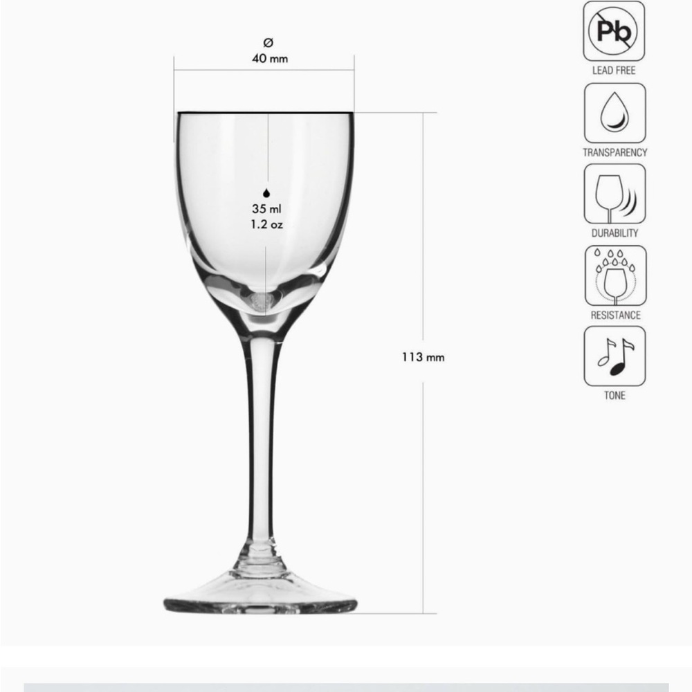 Vodka  glass made by KROSNO mixology 1.2 oz 6 glasses. Just perfect for your bar